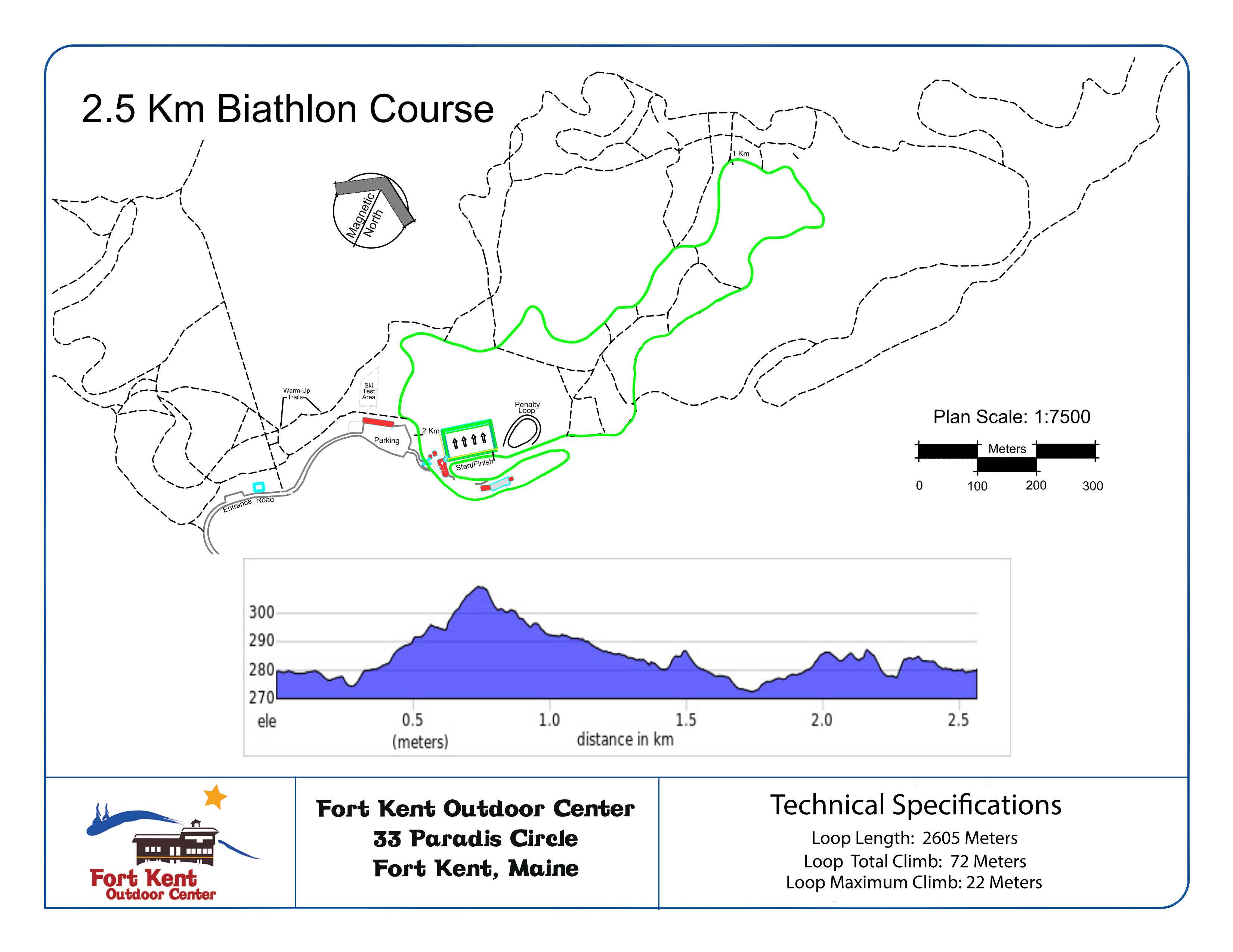 2.5 Km Biathlon Course